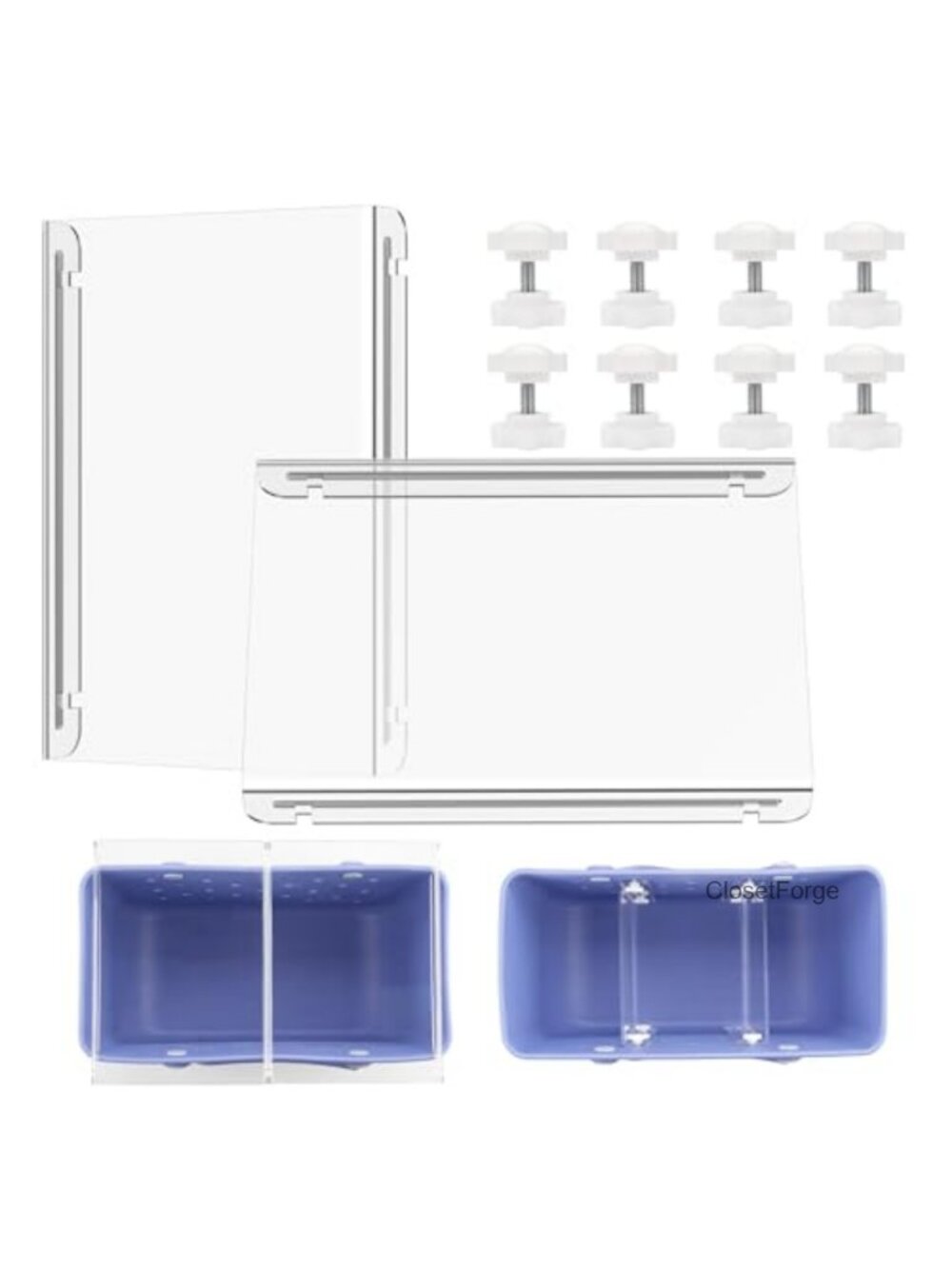 Acrylic Topper Tray & Divider for XL Bogg Beach Tote, Table Top Organizer